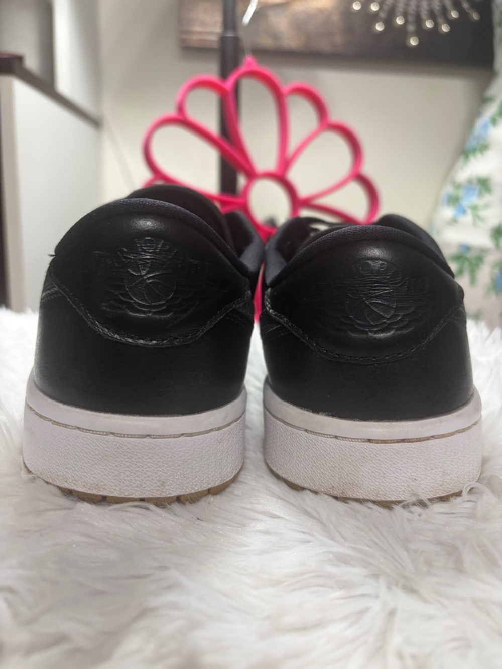 Jordan Men’s Black and Gum Low-Top Sneakers - Picture 7 of 11